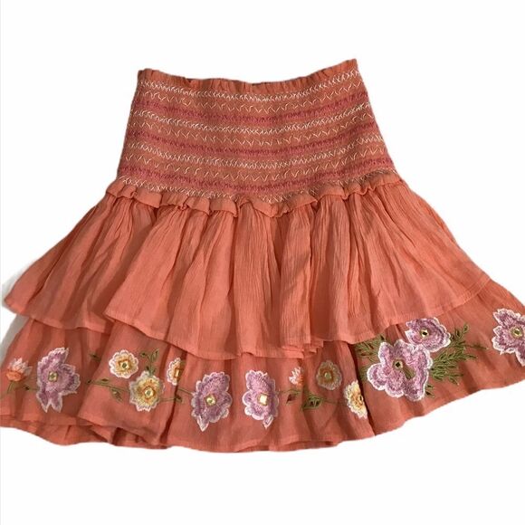 Rahi Cali Pleated Cupid Keepsake Gauze Mini Skirt NWT Sz S - Picture 3 of 12